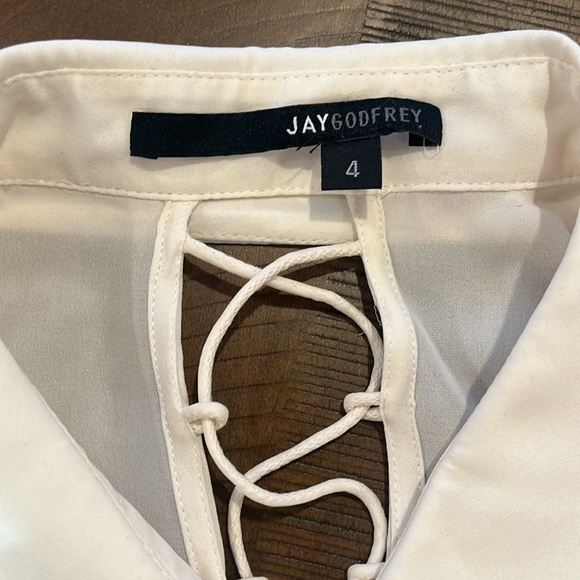 Jay Godfrey Ivory Silk Blouse - Picture 3 of 6